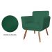 Poltrona Decorativa Isabela em Tressê Suede Verde - DS Estofados