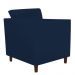 Poltrona Decorativa Isis Pés de Madeira Suede Azul Marinho - DS Estofados