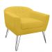 Poltrona Decorativa Jolly Pés Aramado Suede Amarelo - DS Estofados