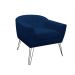 Poltrona Decorativa Jolly Pés Aramado Suede Azul Marinho - DS Estofados
