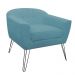 Poltrona Decorativa Jolly Pés Aramado Suede Azul Turquesa - DS Estofados