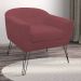 Poltrona Decorativa Jolly Pés Aramado Suede Bordô - DS Estofados