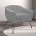 Poltrona Decorativa Jolly Pés Aramado Suede Cinza - DS Estofados