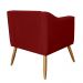 Poltrona Decorativa Lavinia Pés Palito Suede Bordô - DS Estofados
