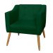 Poltrona Decorativa Lavinia Pés Palito Suede Verde - DS Estofados