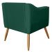 Poltrona Decorativa Lavinia Pés Palito Suede Verde - DS Estofados