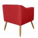 Poltrona Decorativa Lavinia Pés Palito Suede Vermelho - DS Estofados