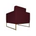 Poltrona Decorativa Leticia Slim Com Base de Metal Suede Bordô - DS Estofados