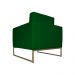 Poltrona Decorativa Leticia Slim Com Base de Metal Suede Verde - DS Estofados