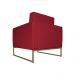 Poltrona Decorativa Leticia Slim Com Base de Metal Suede Vermelho - DS Estofados