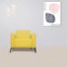 Poltrona Decorativa Leticia Slim Pés Alumínio Suede Amarelo - DS Estofados