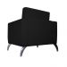 Poltrona Decorativa Leticia Slim Pés Alumínio Suede Preto - DS Estofados