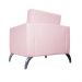 Poltrona Decorativa Leticia Slim Pés Alumínio Suede Rosa Bebê - DS Estofados