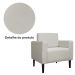 Poltrona Decorativa Leticia Slim Pés Trapézio Linho Bege - DS Estofados