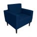Poltrona Decorativa Leticia Slim Pés Trapézio Suede Azul Marinho - DS Estofados