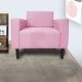 Poltrona Decorativa Leticia Slim Pés Trapézio Suede Rosa - DS Estofados