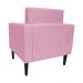Poltrona Decorativa Leticia Slim Pés Trapézio Suede Rosa - DS Estofados