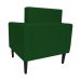 Poltrona Decorativa Leticia Slim Pés Trapézio Suede Verde - DS Estofados
