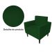 Poltrona Decorativa Leticia Slim Pés Trapézio Suede Verde - DS Estofados