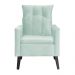 Poltrona Decorativa Ligia Luxo Veludo Acqua - DS Estofados