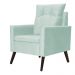 Poltrona Decorativa Ligia Luxo Veludo Acqua - DS Estofados