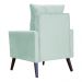 Poltrona Decorativa Ligia Luxo Veludo Acqua - DS Estofados
