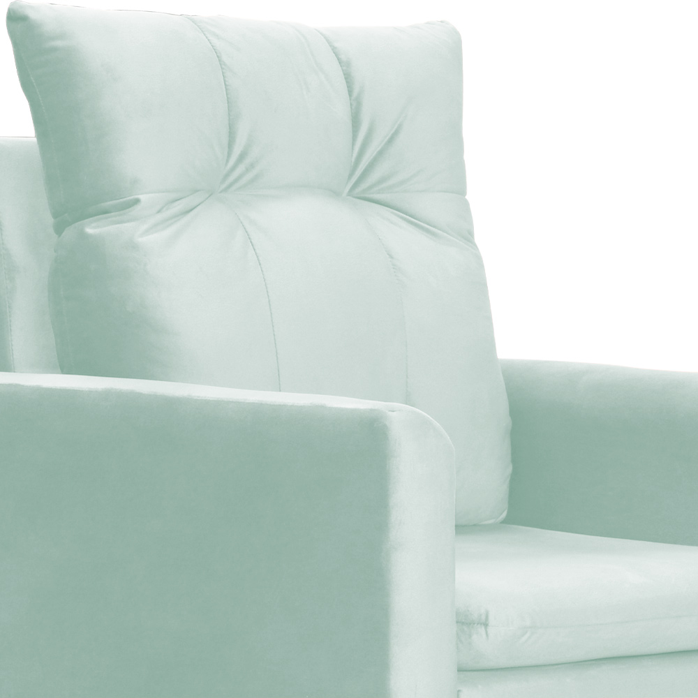 Poltrona Decorativa Ligia Luxo Veludo Acqua - DS Estofados