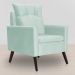 Poltrona Decorativa Ligia Luxo Veludo Acqua - DS Estofados