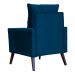 Poltrona Decorativa Ligia Luxo Veludo Azul Marinho - DS Estofados