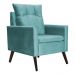 Poltrona Decorativa Ligia Luxo Veludo Azul Turquesa - DS Estofados