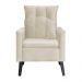 Poltrona Decorativa Ligia Luxo Veludo Bege - DS Estofados