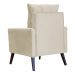 Poltrona Decorativa Ligia Luxo Veludo Bege - DS Estofados