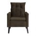 Poltrona Decorativa Ligia Luxo Veludo Marrom - DS Estofados