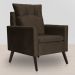 Poltrona Decorativa Ligia Luxo Veludo Marrom - DS Estofados