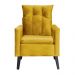 Poltrona Decorativa Ligia Luxo Veludo Mostarda - DS Estofados