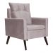 Poltrona Decorativa Ligia Luxo Veludo Rosê - DS Estofados