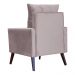 Poltrona Decorativa Ligia Luxo Veludo Rosê - DS Estofados
