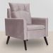Poltrona Decorativa Ligia Luxo Veludo Rosê - DS Estofados
