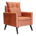 Poltrona Decorativa Ligia Luxo Veludo Terracota - DS Estofados