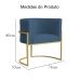 Poltrona Decorativa Luana Requinte Suede Azul Royal - DS Estofados