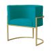 Poltrona Decorativa Luana Requinte Suede Azul Turquesa - DS Estofados