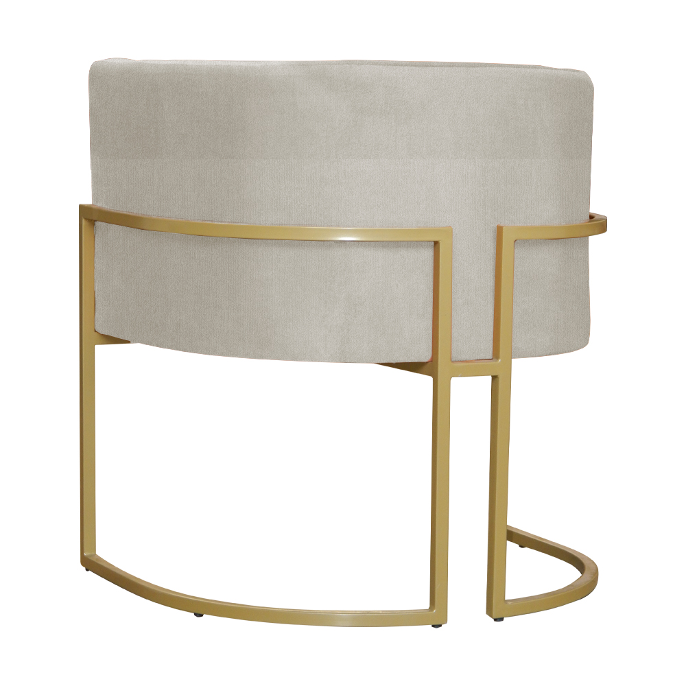 Poltrona Decorativa Luana Requinte Suede Bege - DS Estofados