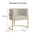 Poltrona Decorativa Luana Requinte Suede Bege - DS Estofados