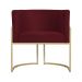 Poltrona Decorativa Luana Requinte Suede Bordô - DS Estofados