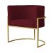 Poltrona Decorativa Luana Requinte Suede Bordô - DS Estofados