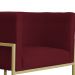 Poltrona Decorativa Luana Requinte Suede Bordô - DS Estofados