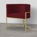 Poltrona Decorativa Luana Requinte Suede Bordô - DS Estofados