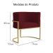 Poltrona Decorativa Luana Requinte Suede Bordô - DS Estofados