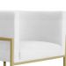 Poltrona Decorativa Luana Requinte Suede Branco - DS Estofados