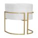 Poltrona Decorativa Luana Requinte Suede Branco - DS Estofados